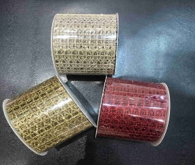 CINTA NAVIDEÑA DECORATIVA BASADO COLORES MIXTOS 1PC 6.3CM*10M