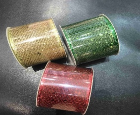 CINTA NAVIDEÑA DECORATIVA BASADO COLORES MIXTOS 1PC 6.3CM*10M