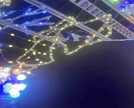 CAMPANA ACRILICO 50CM LUZ LED 220V