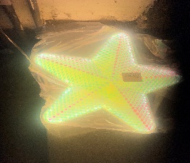 LUZ ESTRELLA DE CINCO PUNTAS DE 30CM LUZ LED