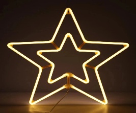 ESTRELLA DECORATIVO LUZ LED 55CM-220V LUZ CALIDA