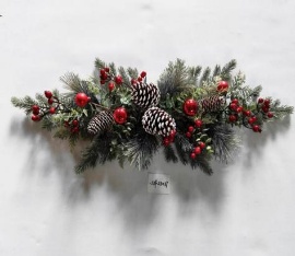 FESTAO NAVIDEÑO CON FRUTO Y PINO 72CM CENTRO MESA