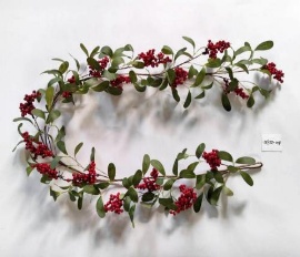 FESTAO FOLLAJE CON FRUTO ROJO 153CM