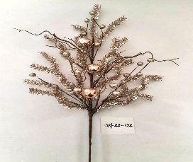 ACABAMENTO RAMA DORADO NAVIDEÑO 60CM