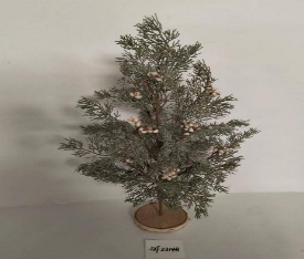 ARBOL DE MESA CON BASE DE MADERA 50CM