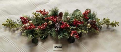 FESTAO FOLLAGE NAVIDEÑO 74CM FRUTOS ROJOS CON PINOS