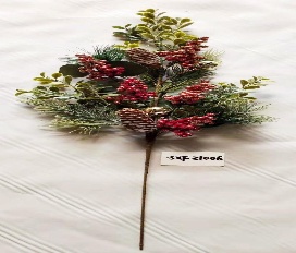 ACABAMENTO NAVIDEÑO FOLLAJE PINO Y FRUTOS ROJOS 70CM