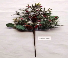 ACABAMENTO NAVIDEÑO FOLLAJE PINO Y FRUTOS ROJOS 62CM