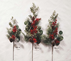 ACABAMENTO NAVIDEÑO FOLLAJE PINO Y FRUTOS ROJOS 44CM