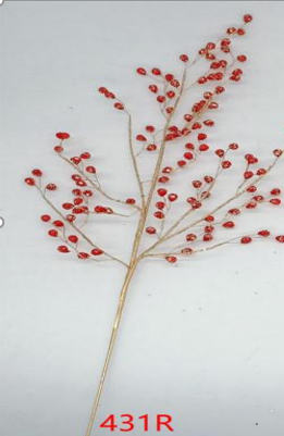 ACABAMENTO 66CM RAMAS FRUTOS ROJOS