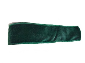 CINTA NAVIDEÑA DECORATIVA VERDE AVELUDADO 6.3CM*9M