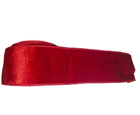 NAVIDEÑA DECORATIVA ROJO SANGRE 6.3CM*9M AVELUDADO
