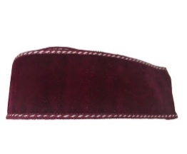 CINTA NAVIDEÑA DECORATIVA GRANATE CON BORDE ROJO/BLANCO 6.3CM*9M AVELUDADO