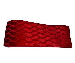 CINTA NAVIDEÑA DECORATIVA ROJO SANGRE 6.3CM*9M AVELUDADO TRAMADO EN ONDAS