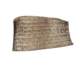 CINTA NAVIDEÑO DECORATIVO DORADO CHAMPAGNE TIPO CORRUGADO 8.9CM*9M