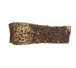 CINTA DECORATIVA NAVIDEÑA DORADO CON LENTEJUELAS 6.3CM*9M