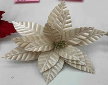 FLOR NAVIDEÑO DECORATIVO 30CM BEIJE