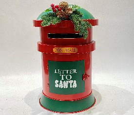 BUZON DECORATIVO NAVIDEÑO LATAO 23.5*23.5*44.5CM