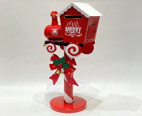 POSTE BUZON MOD. TREN 22*14*49.5CM DECORATIVO NAVIDEÑO