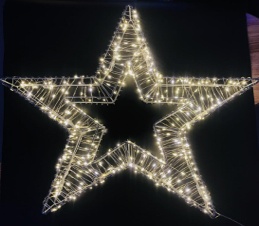 ESTRELLA LUZ LED DE DOS CARAS 60CM