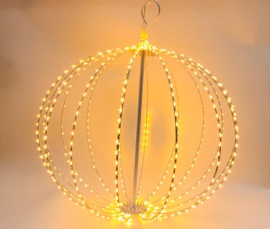 lámpara de alambre de cobre - bola de sandía - 40CM - beige