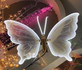 MARIPOSA DECORATIVO NAVIDEÑO 60CM CON LUZ LED