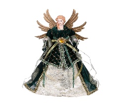 PUNTERA PARA ARBOL NAVIDEÑO ANGEL VERDE 40CM