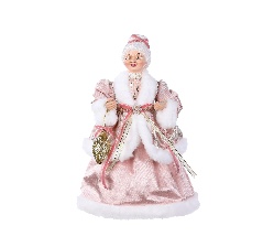 NAVIDEÑO DECORATIVO MAMA NOEL AVELUDADOS 45CM ROSA