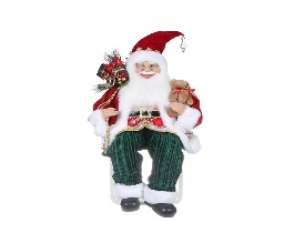 BONECO PAPA NOEL SENTADO DE 60CM DECORATIVO NAVIDEÑO