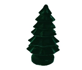 DECORATIVO ARBOL NAVIDEÑO DE MESA 12*35CM VERDE AVELUDADO