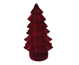 DECORATIVO ARBOL NAVIDEÑO DE MESA 12*35CM ROJO AVELUDADO