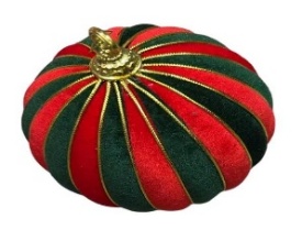 BOLA NAVIDEÑO DECORATICO 15CM AVELUDADO 1PC