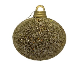 BOLA NAVIDEÑO DECORATIVO 15CM-1PC DORADO