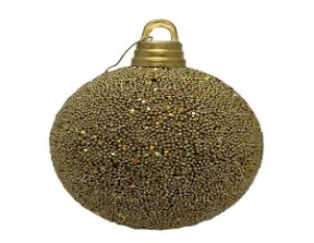 BOLA DECORATIVO NAVIDEÑO 20CM 1PC DORADO