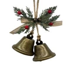 DECORATIVO NAVIDEÑO CAMPANA COLGANRE COLGANTE 17*24*8CM