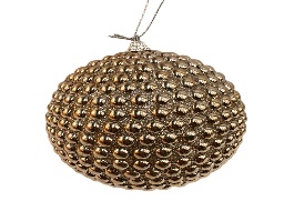 BOLA DECORATIVO NAVIDEÑO 12CM 1PC CON BOLITAS DORADAS