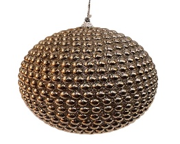 BOLA DECORATIVO NAVIDEÑO 15CM 1PC CON BOLITAS DORADAS