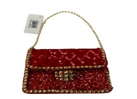 BOLSA DECORATIVO NAVIDEÑO 11*10CM CON LENTEJUELAS