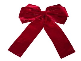 LAZO DECORATIVO NAVIDEÑO ROJO AVEUDADO GDE 70*115CM