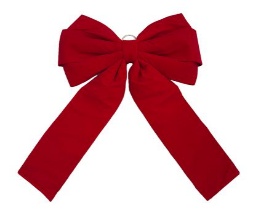 LAZO DECORATIVO NAVIDEÑO ROJO AVEUDADO GDE 70*115CM