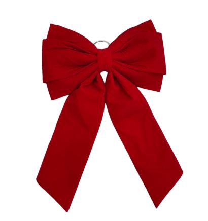 LAZO DECORATIVO NAVIDEÑO ROJO AVEUDADO GDE 50*80CM