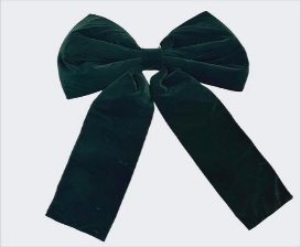 LAZO NAVIDEÑO 70X115CM DECORATIVO VERDE AVELUDADO
