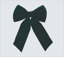LAZO NAVIDEÑO 50X80CM DECORATIVO VERDE AVELUDADO