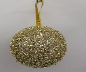 BOLA NAVIDEÑA DECORATICA 1PC 15CM DORADO