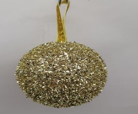 BOLA NAVIDEÑA DECORATICA 1PC 30CM DORADO