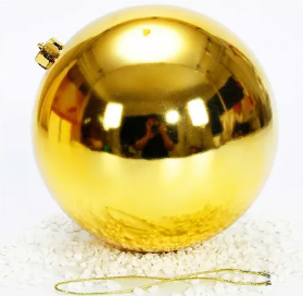 BOLA NAVIDEÑA DECORATIVA DORADO LISO 15CM-1PC