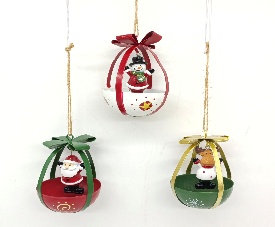 BOLA DECORATIVO DE HIERRO 7*7*18CM NAVIDEÑO MODELOS MIXTOS