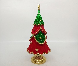 ARBOL DECORATIVO DE MESA NAVIDEÑO COLORES MIXTOS 11.5*11.5*31CM