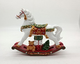 DECORATIVO NAVIDEÑO CABALLO EN BALANZO 23*7*25cm