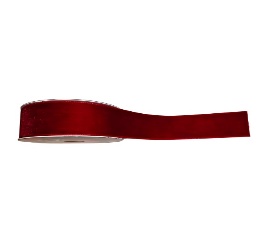 CINTA NAVIDEÑA DECORATIVA 2.5CM*9M ROJO AVELUDADO